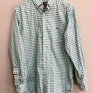 Vineyard Vines Green Checkered Men's Shirt